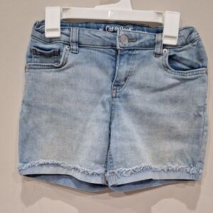Cat & Jack Blue Jean Shorts with Frayed Hem